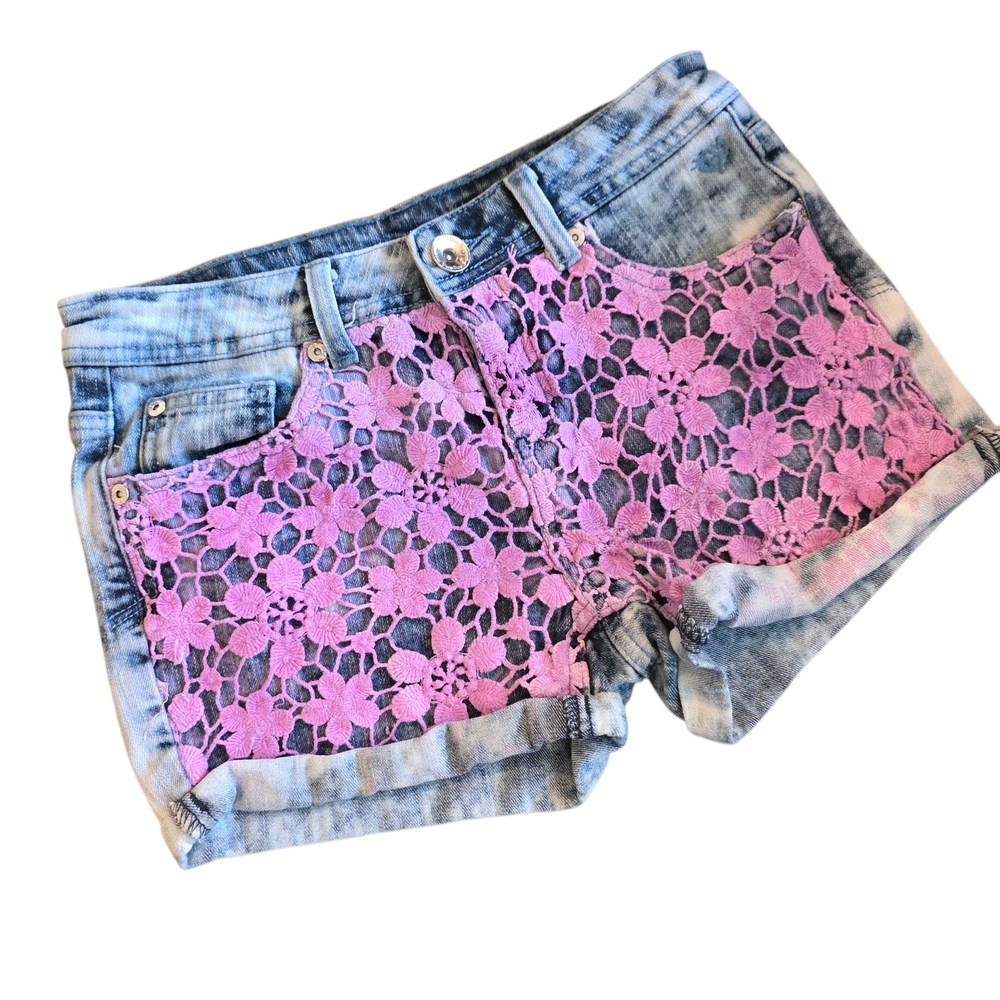 Justice Premium Jeans Girls Denim Shorts, Size 14